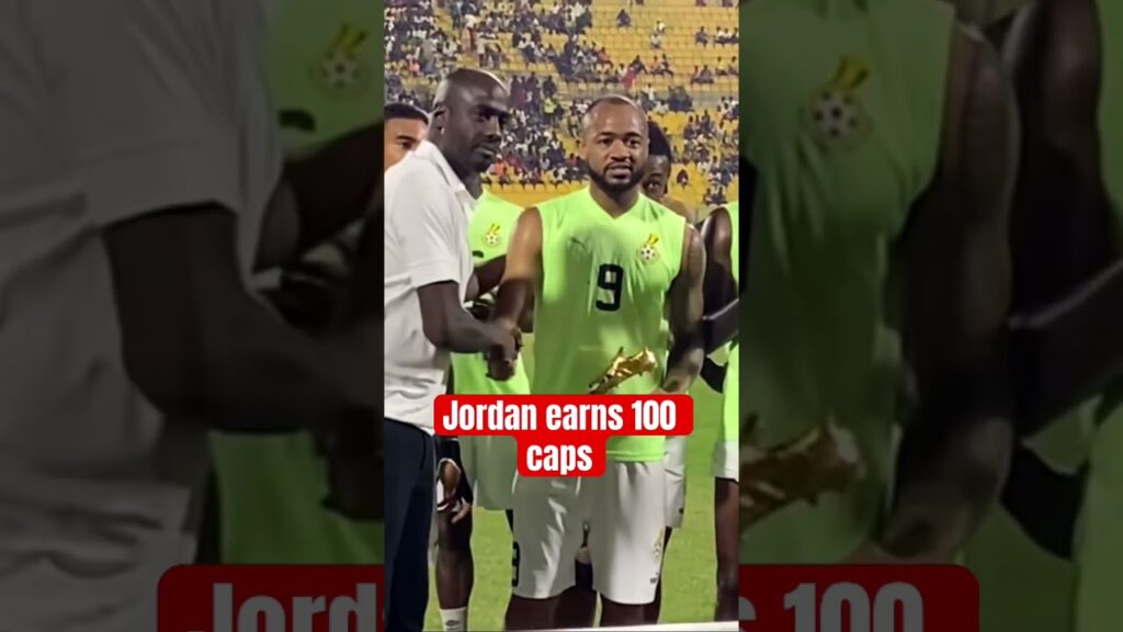 Jordan Ayew celebrated for playing 100 games for Ghana 🇬🇭 #short