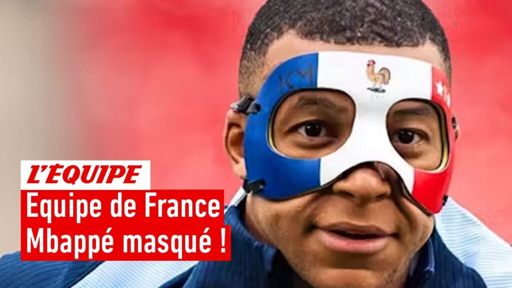 Équipe de France – Les premières images de Mbappé avec son masque de protection bleu-blanc-rouge ! Équipe de France - Les premières images de Mbappé avec son masque de protection bleu-blanc-rouge !