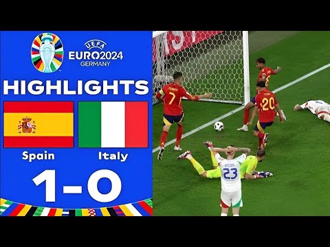 Spain 1 Vs Italy 0 Goal Highlights &Player Rating Alvaro Morata,Lamine Yamal Marc Cucurella Jorginho