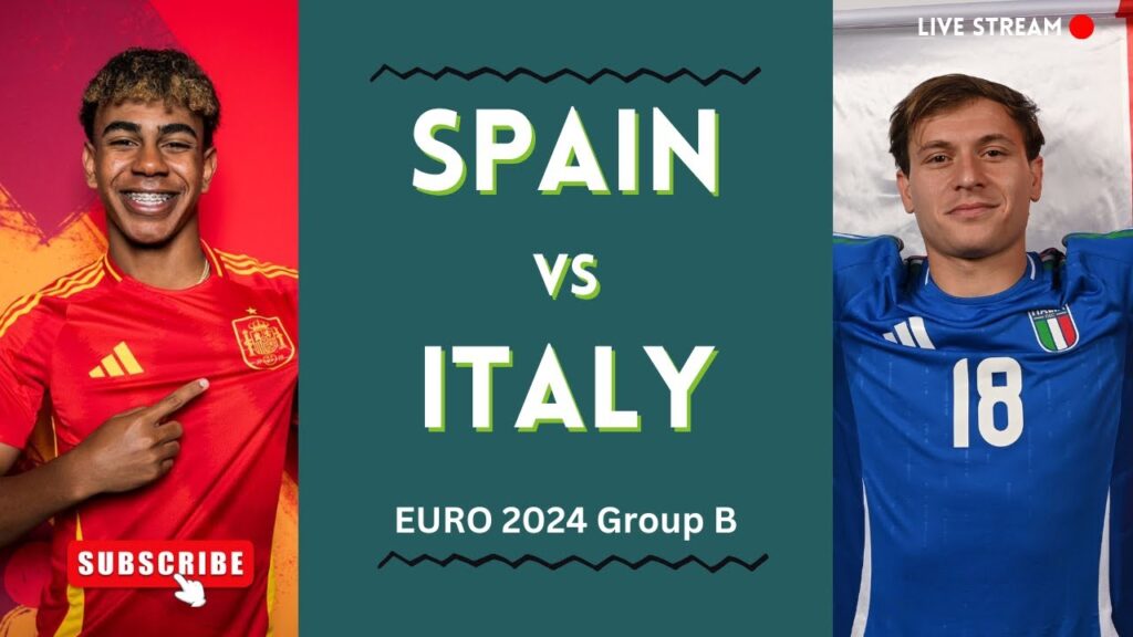 Spain vs Italy Euro 2024 Live Watch Along, Battle for Top Spot in Group B ||