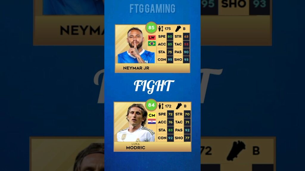 DLS 24⚡ Neymar Jr vs Luka Modric ⚡Fight Card Comparison #comparison #football #dls24 #shorts #viral