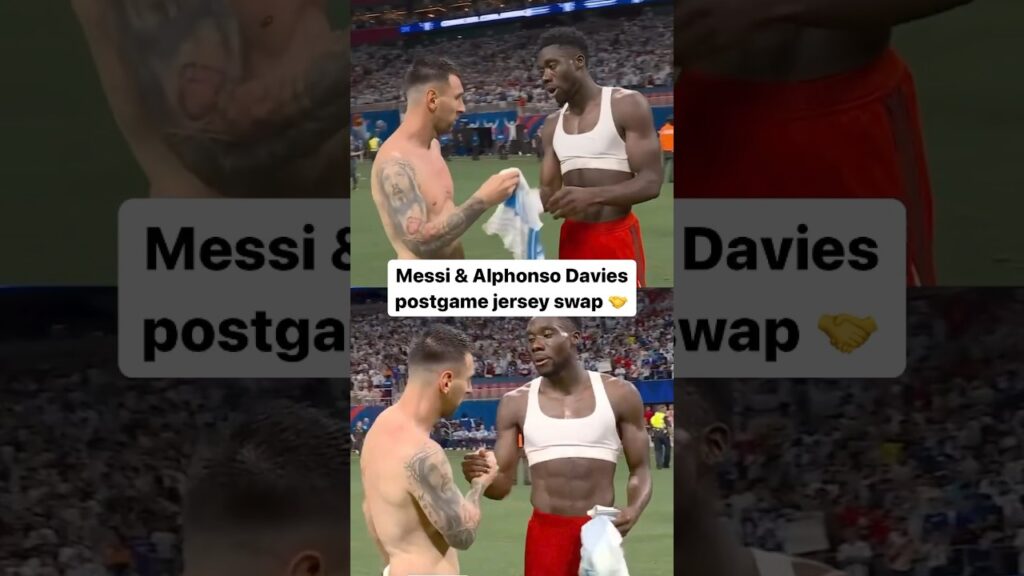 Former MLS star Alphonso Davies swaps jerseys with current MLS star Leo Messi