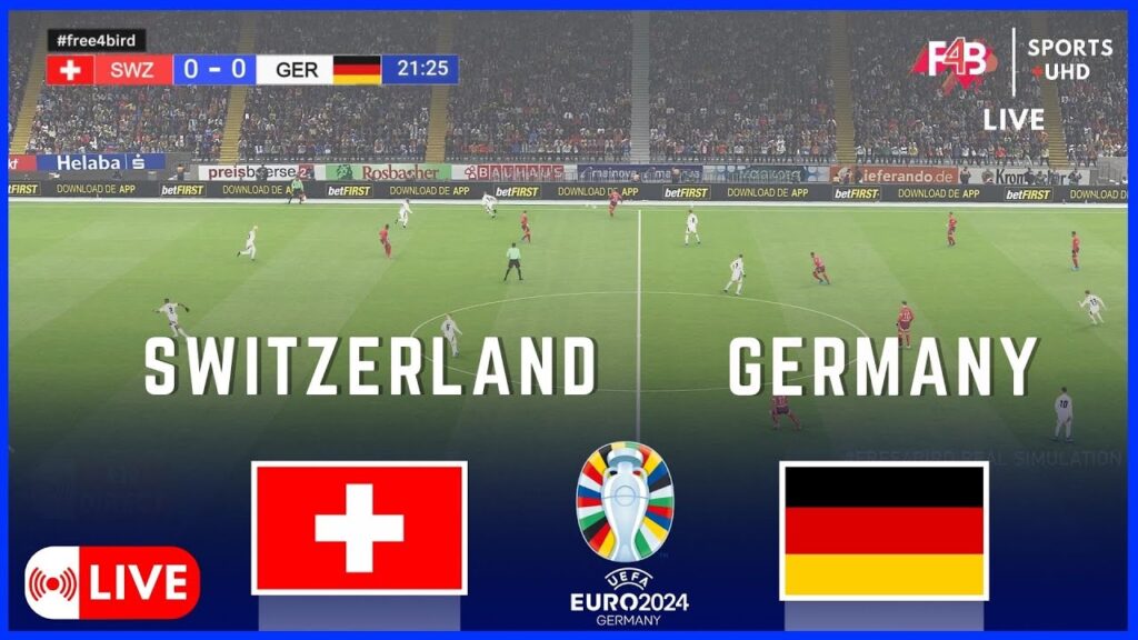 SWITZERLAND VS GERMANY LIVE | UEFA EURO 2024 | SIMULATION & LIVE-ERGEBNIS #euro2024 #uefa SWITZERLAND VS GERMANY LIVE | UEFA EURO 2024 | SIMULATION & LIVE-ERGEBNIS #euro2024 #uefa