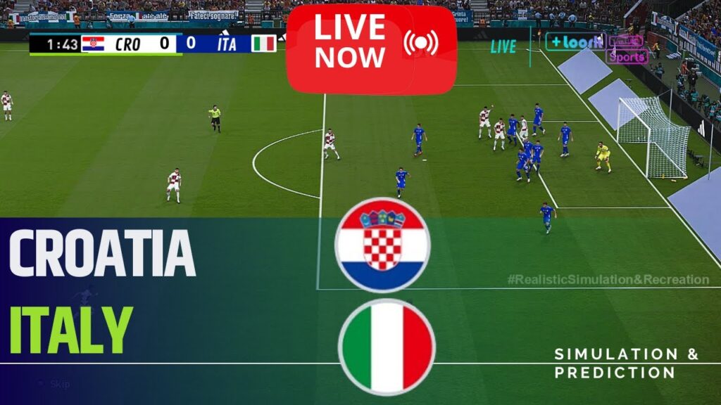 Croatia vs Italy LIVE | Euro 2024 | Match Live Today | Full Match Streaming videogame simulation