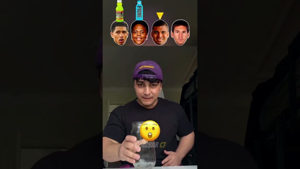 Football Players Drink Challenge + Messi 😍🥤#casemiro #messi #belingham #speed #funny #shorts