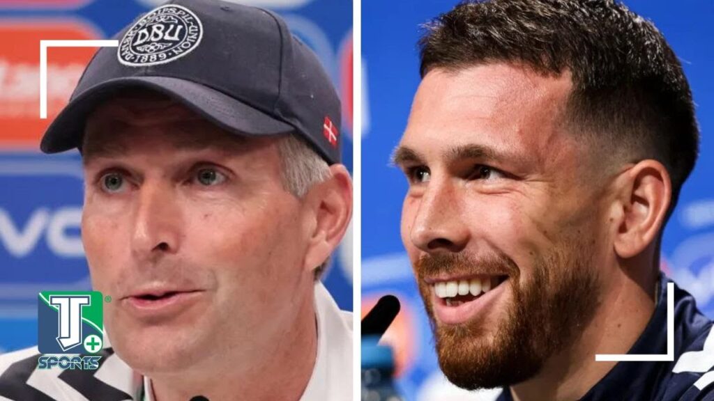 Kasper Hjulmand und Pierre Emile Hojbjerg sprechen über Dänemarks Spiel gegen Serbien