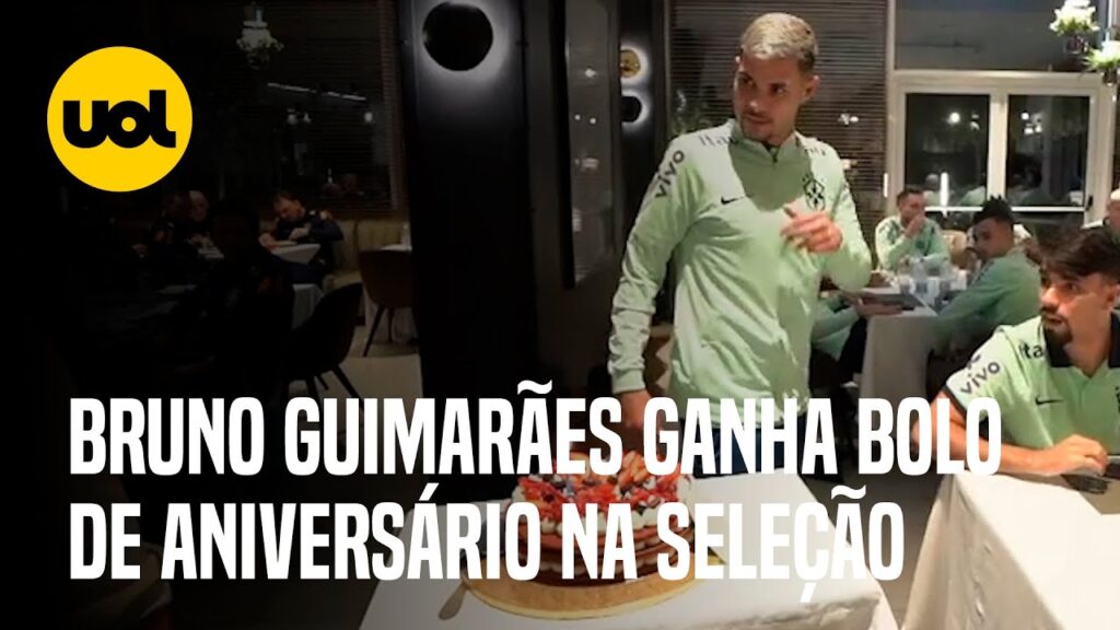 SELEÇÃO: após SUSTO, BRUNO GUIMARÃES ganha BOLO DE ANIVERSÁRIO