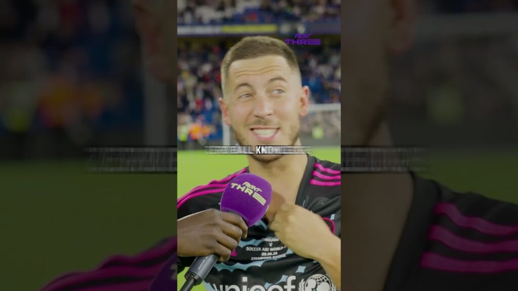 EDEN HAZARD roasts FRONT THREE 💀💀 #shorts #football #soccer