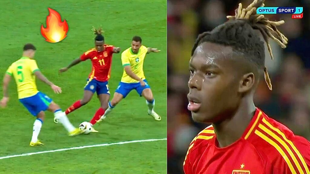 Nico Williams vs Brazil | SKILLS SHOW | SUPER TALENT 🔥