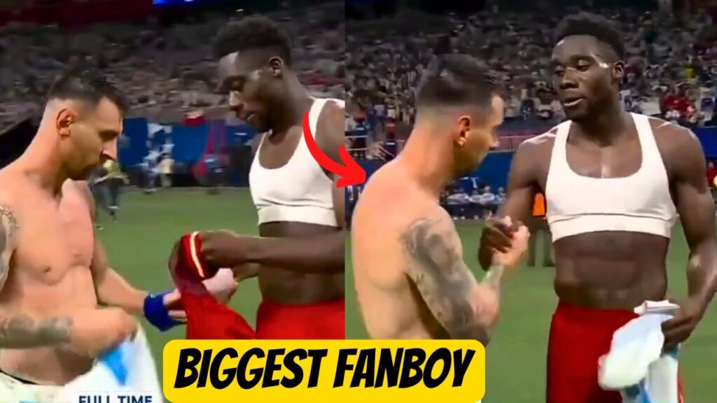 Alphonso Davies Reaction After Messi Gave Him His Shirt Alphonso Davies Reaction After Messi Gave Him His Shirt