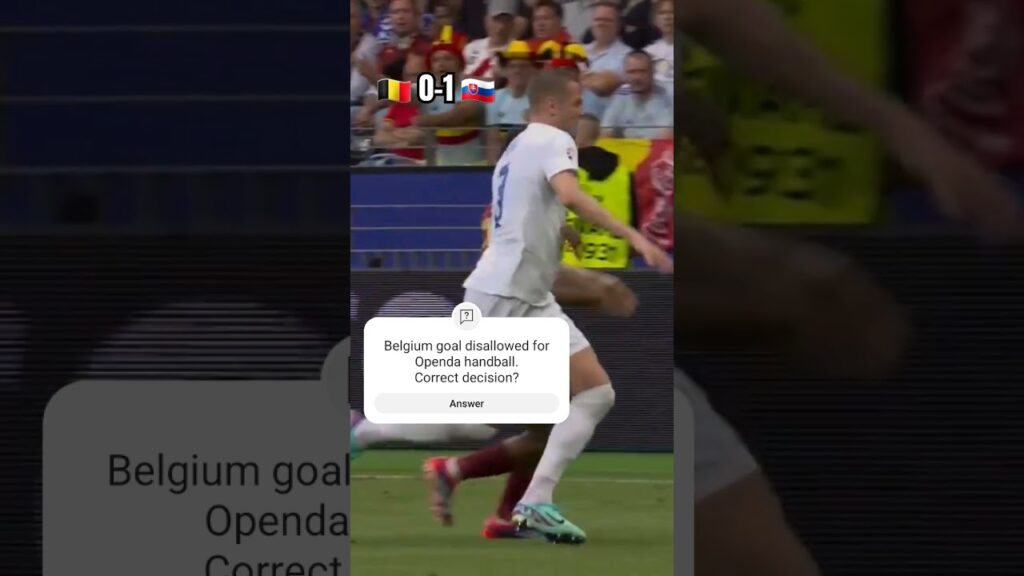 Openda Handball? | Lukaku goal disallowed by VAR ❌️ | Belgium 0-1 Slovakia
