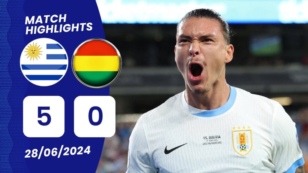 Uruguay vs Bolivia 5-0 Highlights: Pelistri, Nunez, Araujo, Valverde, Bentancur | Copa America 2024