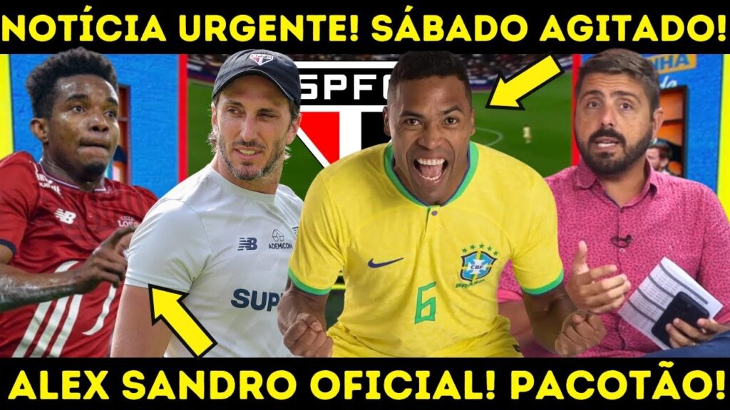 🚨 BOMBA URGENTE! VAZOU AGORA! ALEX SANDRO ANUNCIADO! THIAGO MENDES VEM! NOTÍCIAS DO SÃO PAULO FC