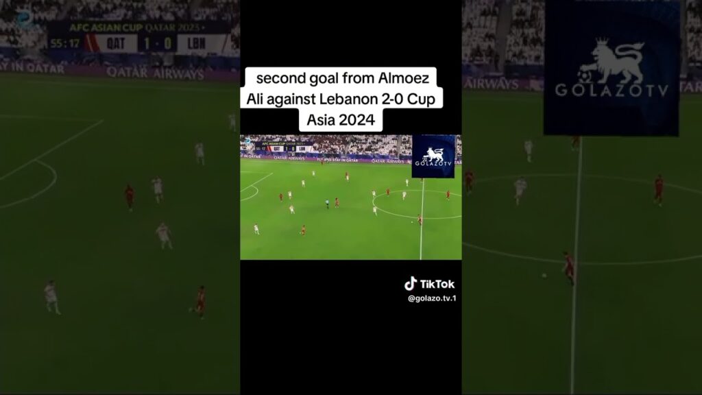 second goal from Almoez Ali against Lebanon 2-0 cup Asia 2024