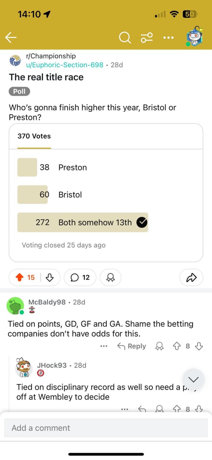The title race just got interesting