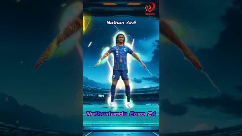 Nathan Aké Netherlands Euro 2024 #animation #3d #football #euro2024  #sports #3dpassion