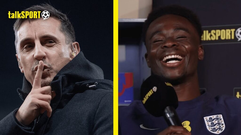 Bukayo Saka RESPONDS To Gary Neville's Calls To Play Him At Left-Back Vs Slovakia! 👀🔥