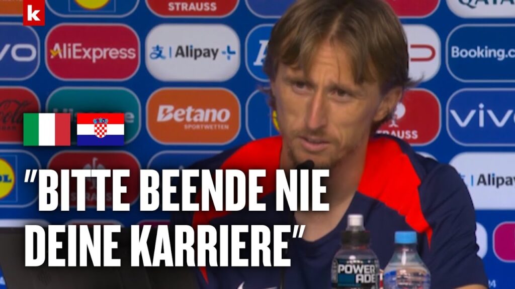 Emotionale Worte! Italienischer Journalist rührt Modric mit Dankesrede | Italien – Kroatien 1:1 Emotionale Worte! Italienischer Journalist rührt Modric mit Dankesrede | Italien - Kroatien 1:1