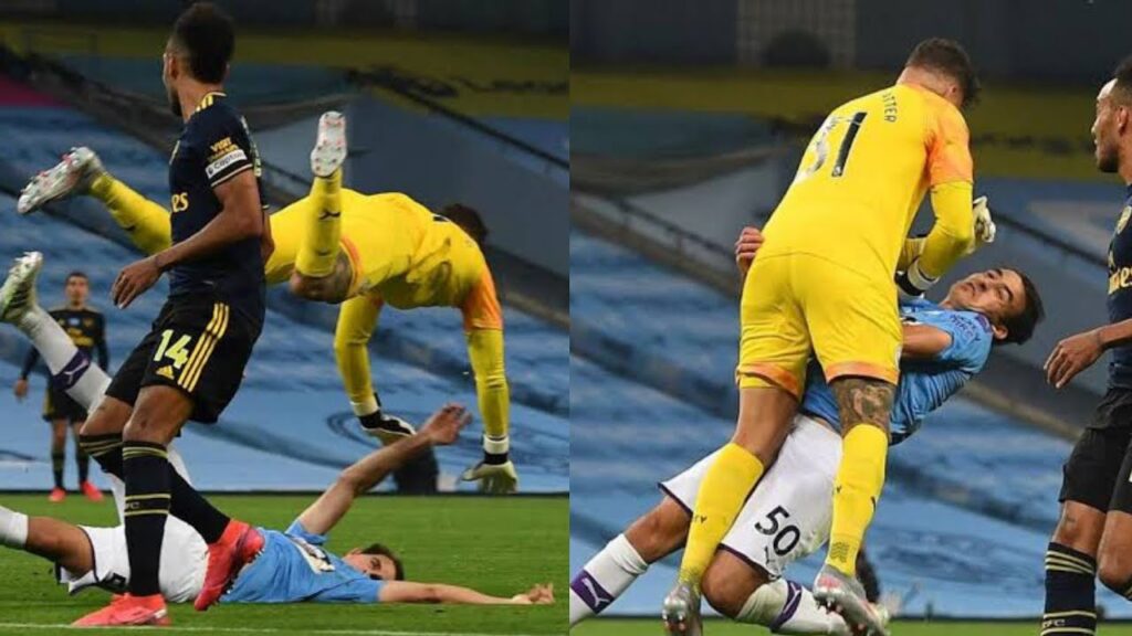 INJURY Eric Garcia Vs Arsenal (EDERSON-GARCIA INCIDENT) 2020 INJURY Eric Garcia Vs Arsenal (EDERSON-GARCIA INCIDENT) 2020