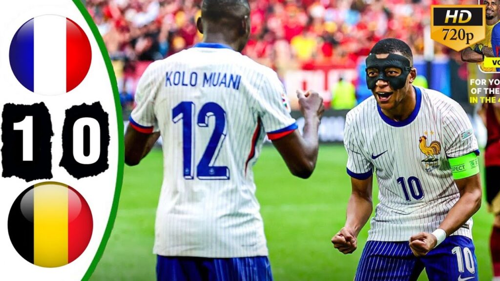 France vs Belgium 1-0 Latest highlights & All Goals Euro 2024 - Kolo Muani Goal💥
