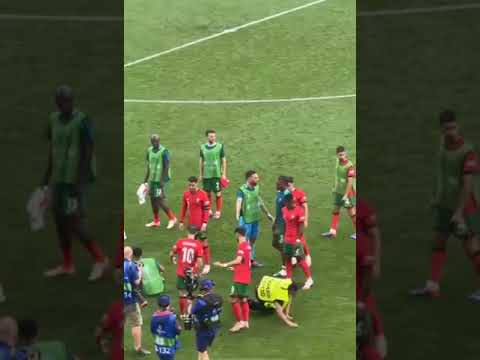 🤕🇵🇹 Security guard accidentally takes out Goncalo Ramos while chasing another pitch invader
