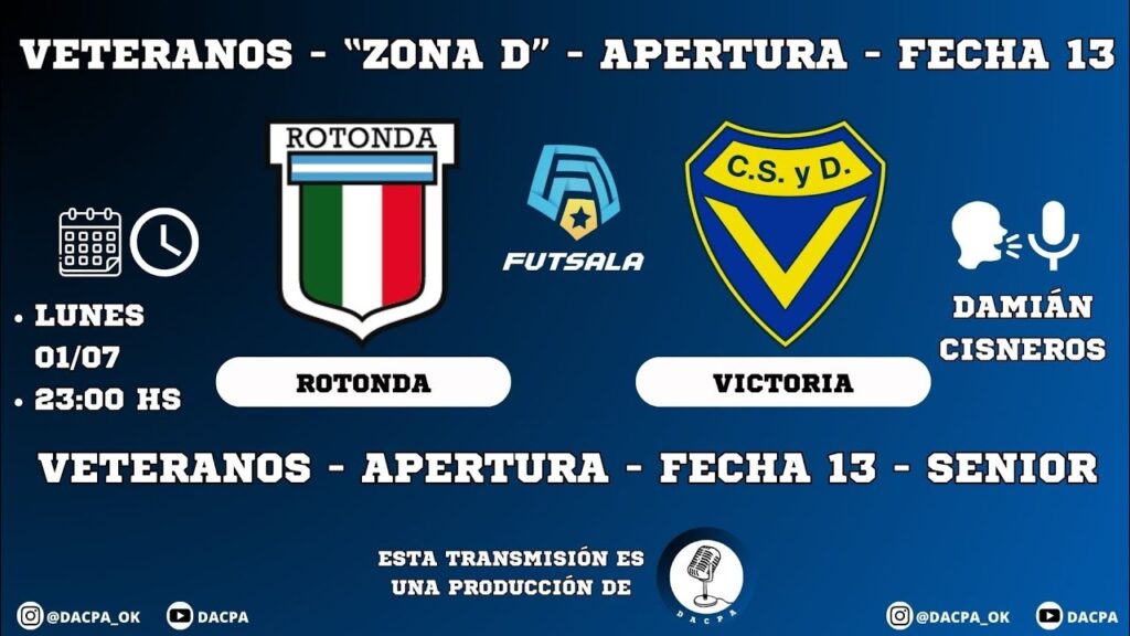 Veteranos | Apertura - F°13 | Rotonda - Victoria  [SENIOR]