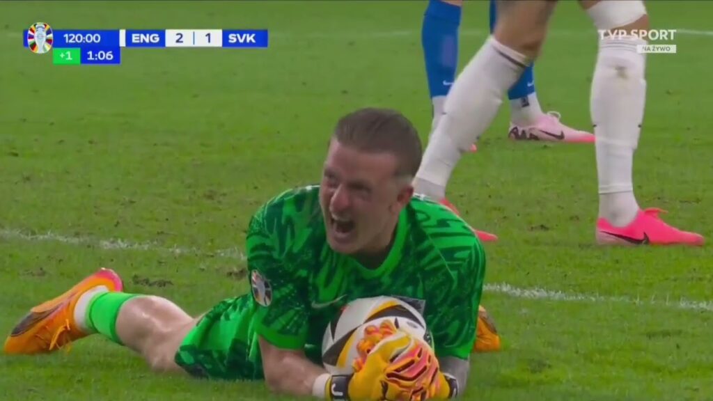 Jordan Pickford Celebration In The Last Minute vs Slovakia | June 30, 2024