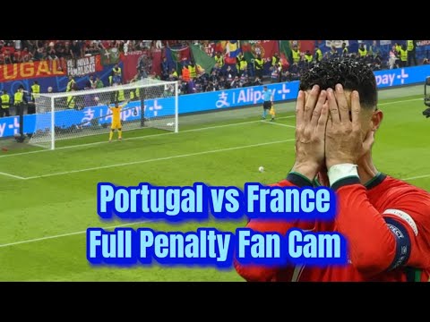 Portugal vs France full Penalty fan cam , Cristiano Ronaldo and Pepe cry Euro 2024