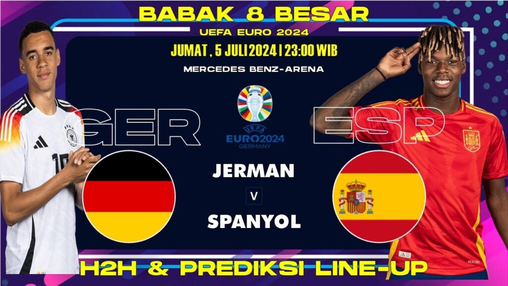 Spanyol vs Jerman | H2H dan Prediksi Line-up di Babak 8 Besar EURO 2024 LIVE RCTI