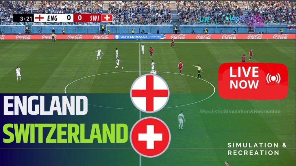 🔴LIVE : England vs Switzerland | EURO 2024 Quarter Final Match Live Today game simulation
