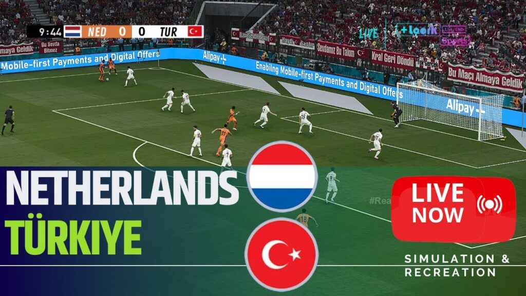 🔴 Netherlands vs Turkey LIVE | UEFA Euro 2024 - Quarterfinal | Match LIVE Today Game Simulation