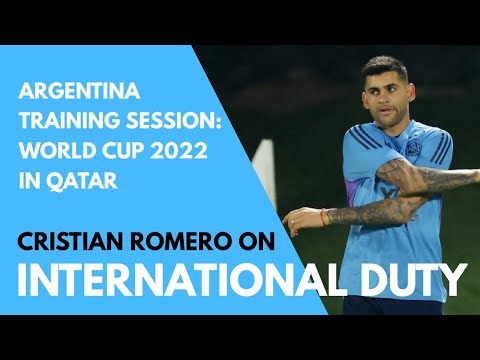 CRISTIAN ROMERO: Argentina Training Session: World Cup 2022 in Qatar