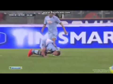 HORROR!!! Radja Nainggolan Horror Foul on Kamil Glik ~ 25/03/2014