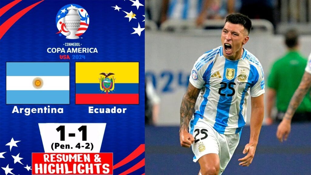 Lisandro Martínez First Goal | Argentina vs Ecuador 1-1 Highlights Goals | COPA AMERICA 2024 Lisandro Martínez First Goal | Argentina vs Ecuador 1-1 Highlights Goals | COPA AMERICA 2024