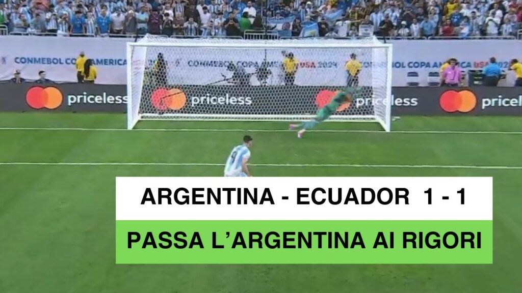 Finale per cuori forti! L'Ecuador pareggia al 92° ma l'Argentina fa festa dopo i rigori!