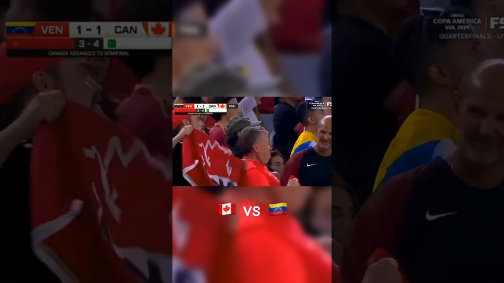 Quarter Final 2| Canada 1(4)-1(3) Venezuela|Copa America 2024|Canada v Venezuela 5 July 2024 #shorts