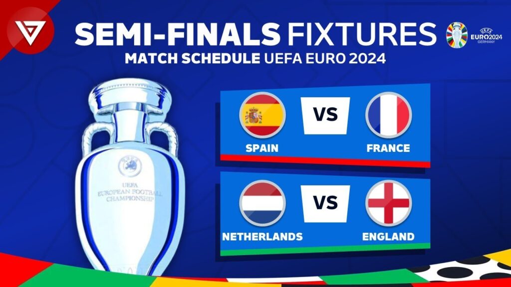 🔴 SEMI FINALS UEFA EURO 2024 FIXTURES - Match Schedule EURO 2024 Semi Finals