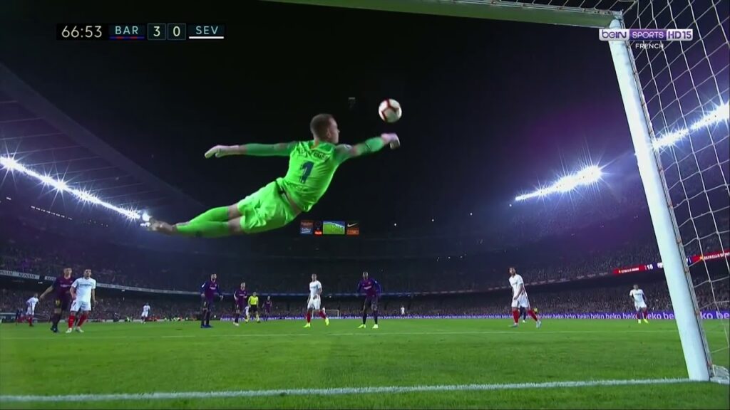 Ter Stegen insane save vs Sevilla HD