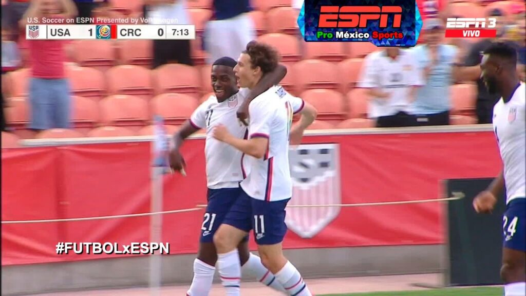 GOL - Brenden Aaronson | Estados Unidos 1-0 Costa Rica - Partido Amistoso Internacional 2021