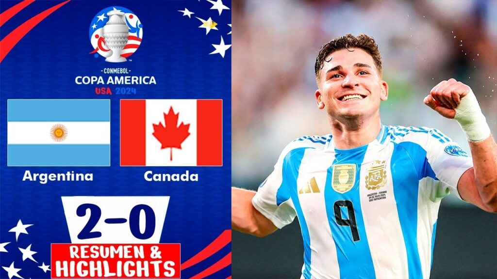 Julián Álvarez Goal | Argentina vs Canada 2-0 Highlights | CONMEBOL Copa America 2024