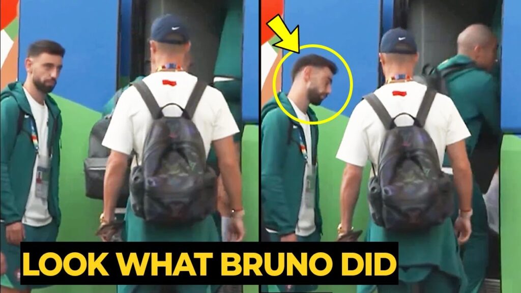 Humble Bruno Fernandes showing his respect gesture to Ronaldo ahead Turkiye game | Man Utd News