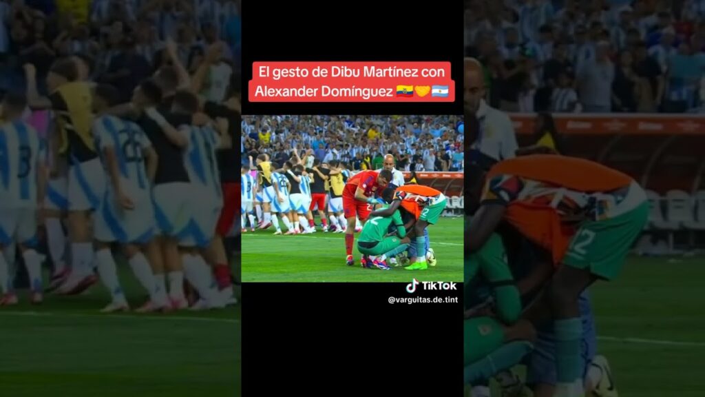 El gesto de ‘Dibu’ Martínez 🇦🇷 con Alexander Domínguez, tras la eliminación de Ecuador #copaamerica