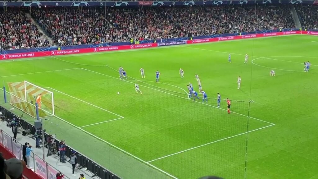 RB Salzburg vs Dinamo Zagreb. Penalty Noah Okafor. UEFA Champions League 2022