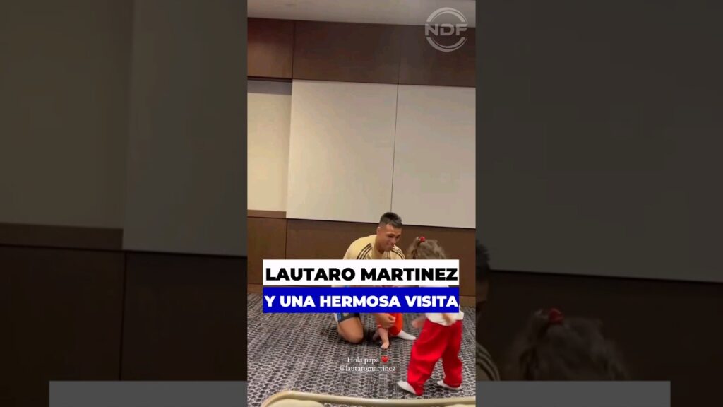 Lautaro Martinez recibió una hermosa visita en la concentración de la Selección Argentina 😍