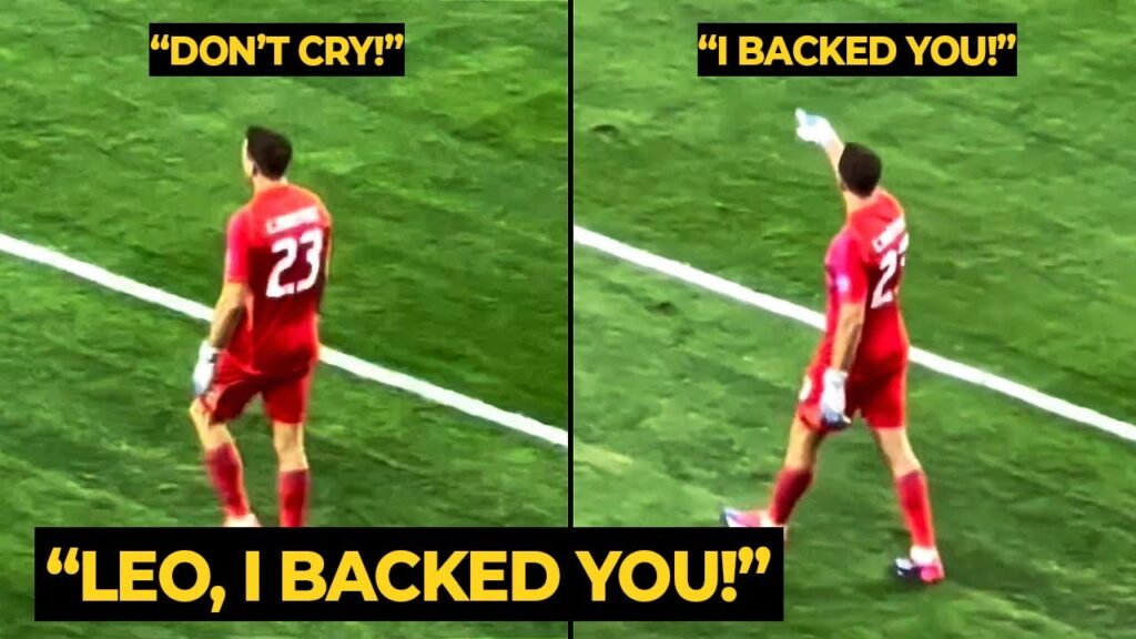 Dibu Martinez emotional reaction encourage MESSI after missed penalty against Ecuador