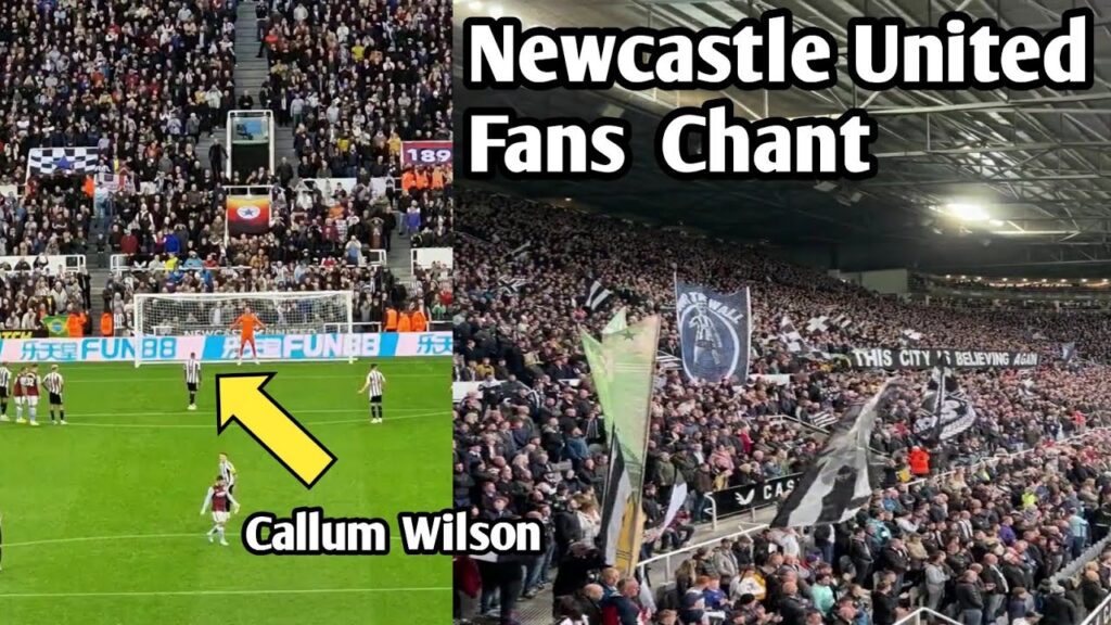 Callum Wilson Penalty Goal vs Aston Villa | Newcastle United Fans Chant