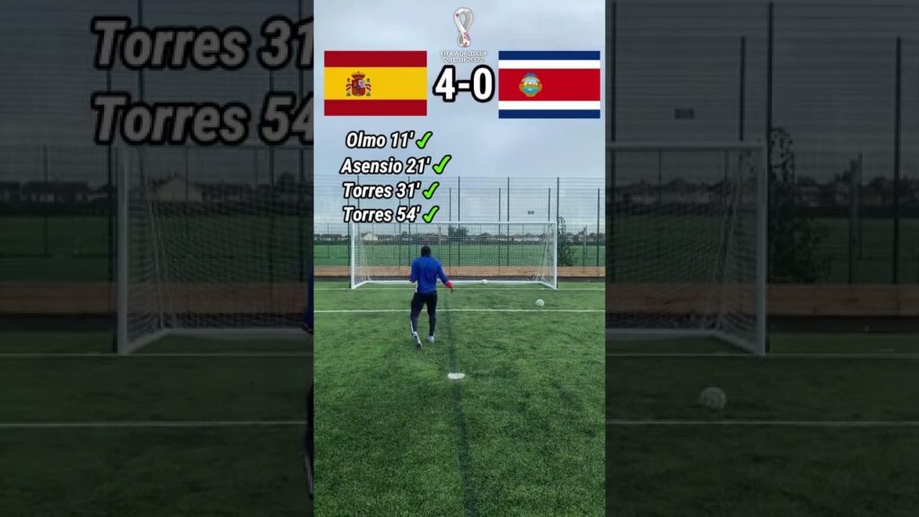 Spain vs Costa Rica🔥⚽ #football #challenge #spain #costarica #worldcup #soccer #fyp