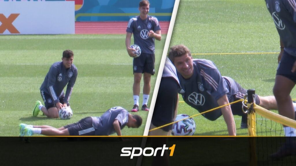 Liegestütz-Fails! Was machen Musiala und Müller denn da bitte? | SPORT1