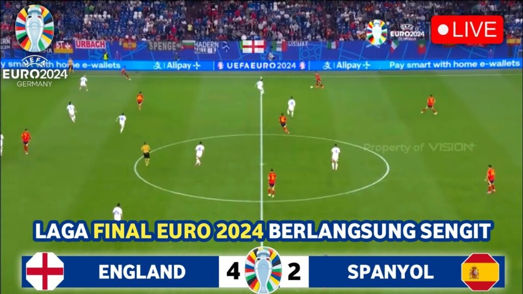🔴 LIVE - Inggris Vs Spanyol - Final || England Vs Spain UEFA EURO 2024 | Lamine Yamal Vs Harry Kane