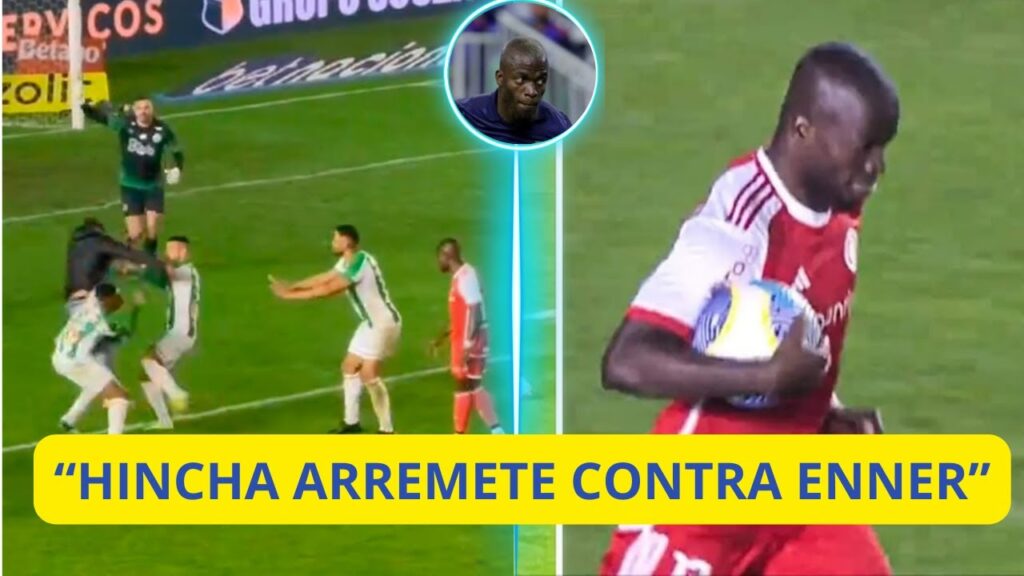 HINCHA INTENTA AGREDIR A ENNER VALENCIA TRAS FALLAL PENAL